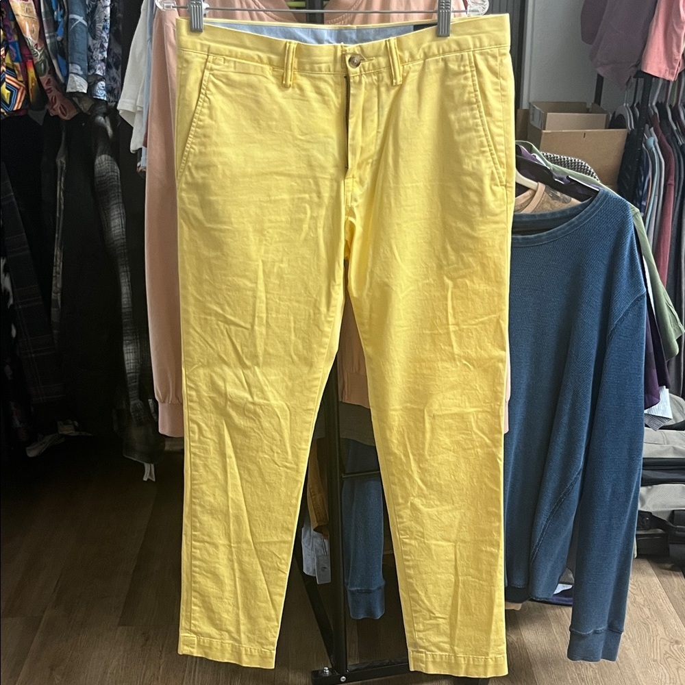 Polo Ralph Lauren Men's Yellow Slim Fit Chinos